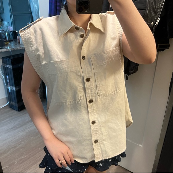 Banana Republic Tops - banana republic linen blend utility vest